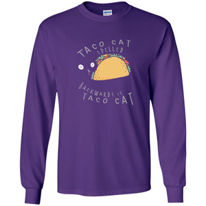 Cat Lovers T-shirt Taco Cat Spelled Backward Is Taco Cat