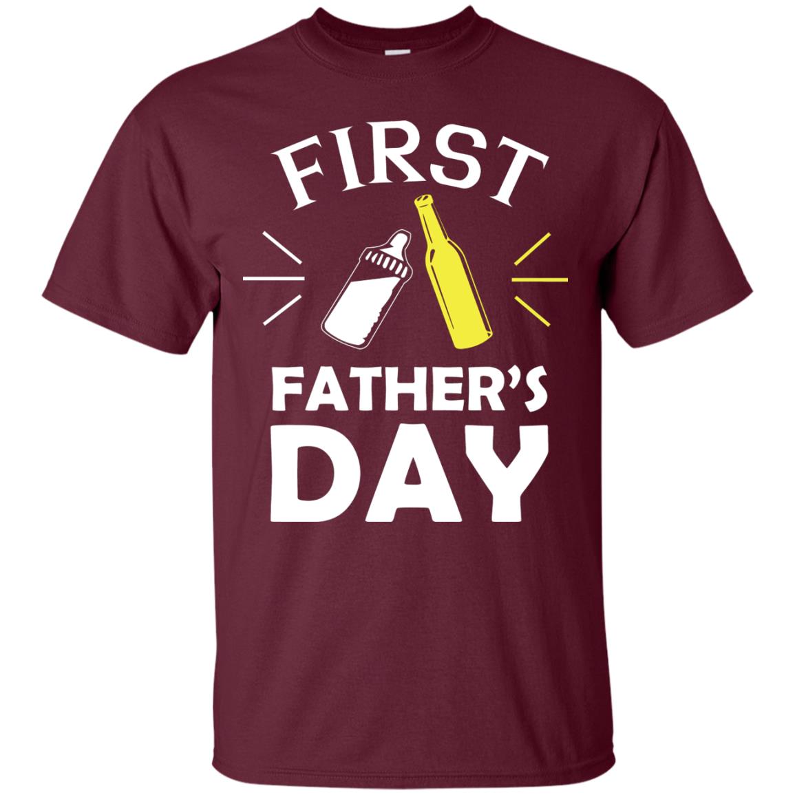 First Father's Day Shirt Maroon