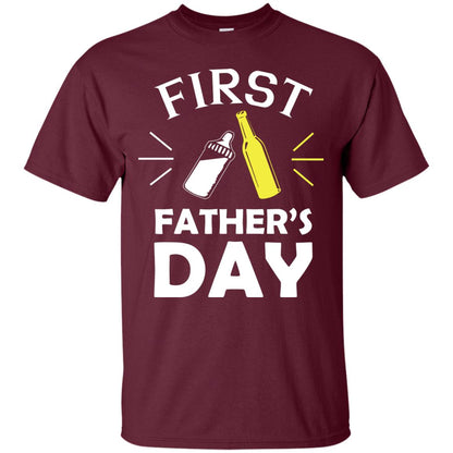 First Father's Day Shirt Maroon