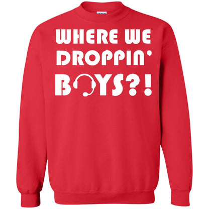 Where We Dropping Boys Gamer Shirt Red