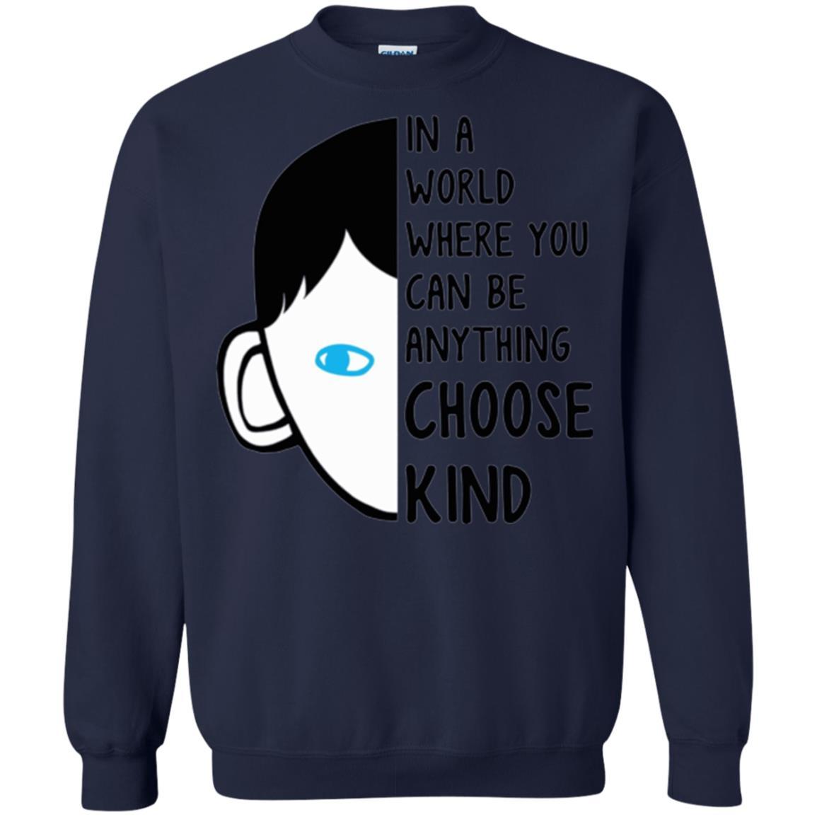 Anti Bullying T-shirt In A World Where You Can Be Anything Choose Kind Navy