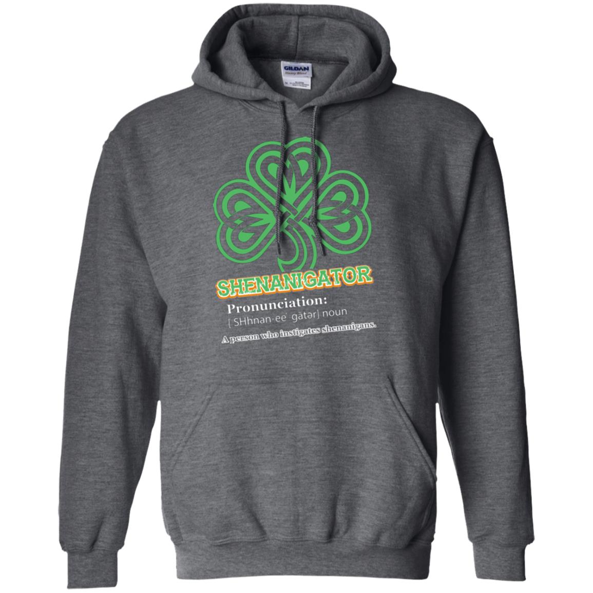 Saint Patrick's Day T-shirt Shenanigator A Person Who Instigates Shenanigans Dark Heather