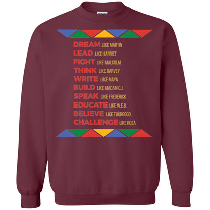 Black History African American Heroes T-shirt Maroon