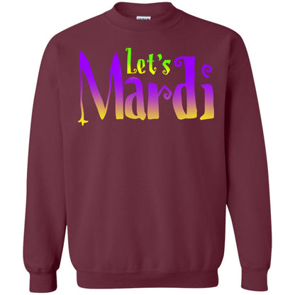 Mardi Gras T-shirt Let's Mardi Maroon