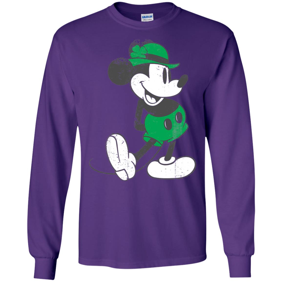 Mickey Mouse St. Patrick_s Day T-shirt Purple