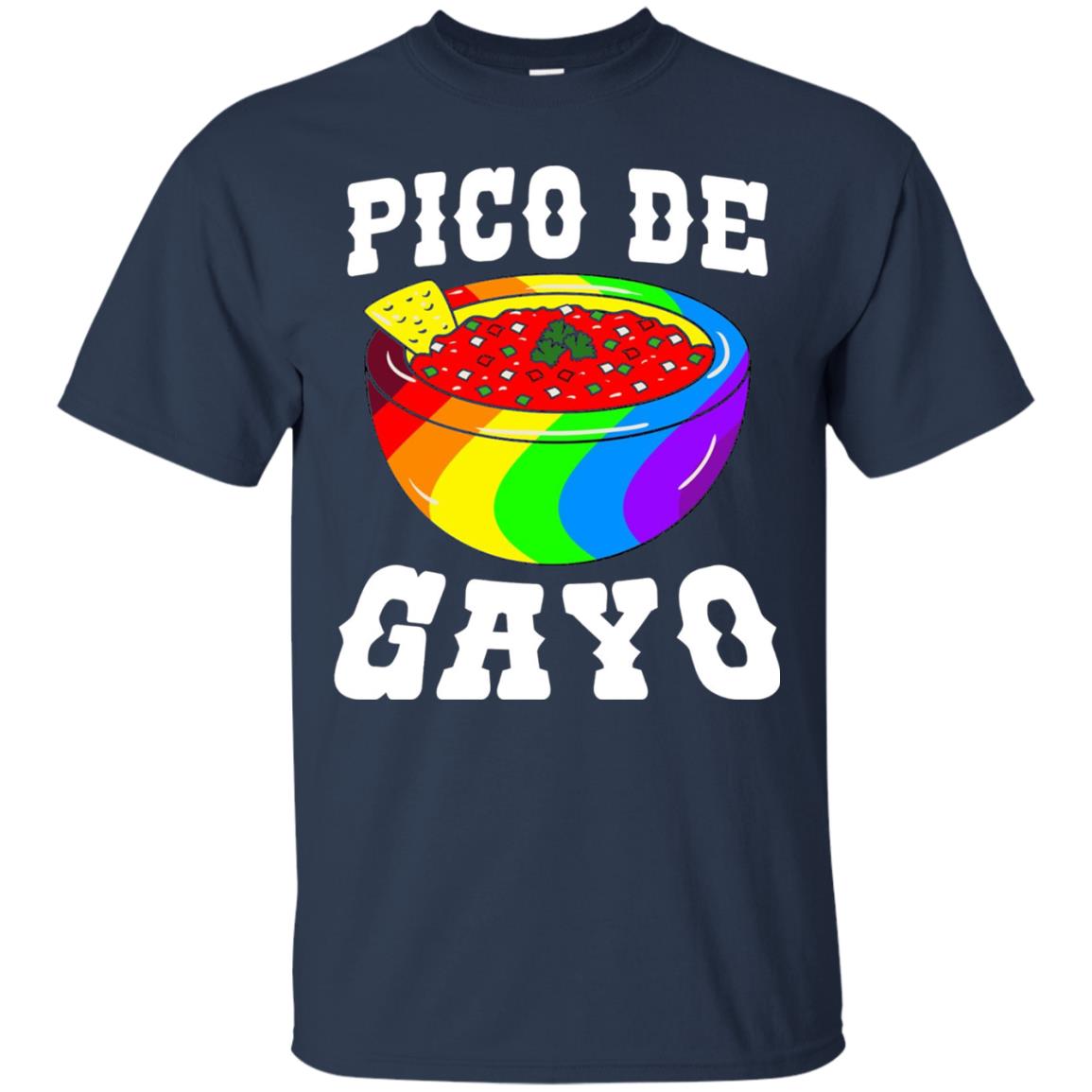 Pico De Gayo Rainbow Lgbt T-shirt Navy