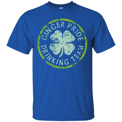 Funny Ginger Pride Drinking Team Irish T-shirt Royal