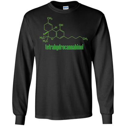 Canabis Molecule T-shirt Tetrahydrocannabinol Thc Black
