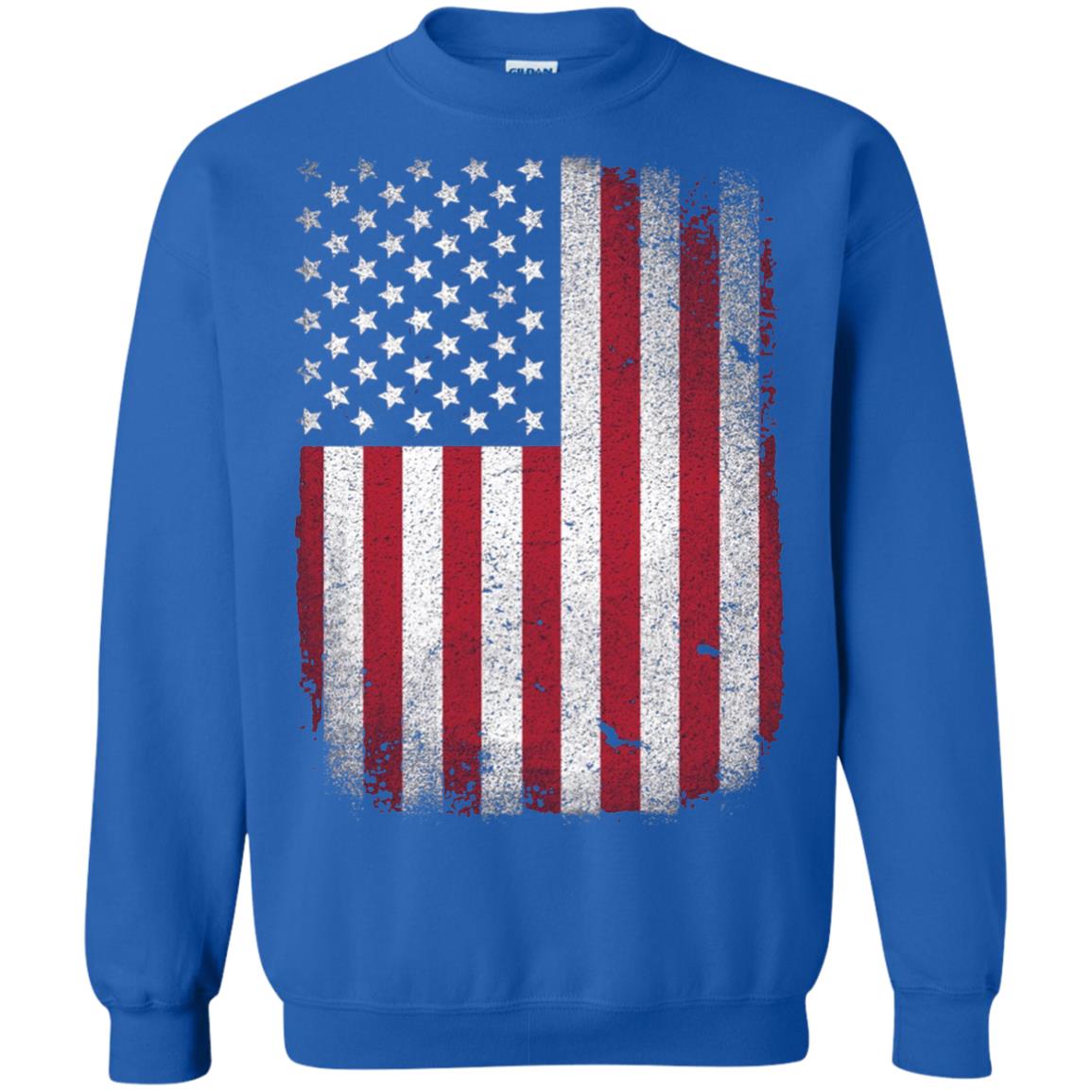 Usa Flag T-shirt 4th July Royal