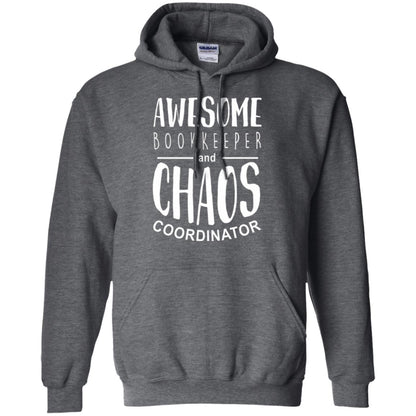 Bookeeper T-shirt Awesome Bookkeeper And Chaos Coordinator Dark Heather