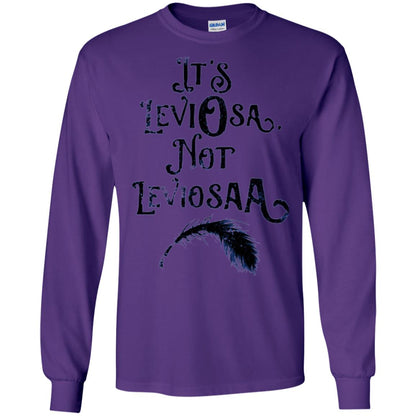 Feather Dirty Black T-shirt It_s Leviosa Not Leviosaa Purple