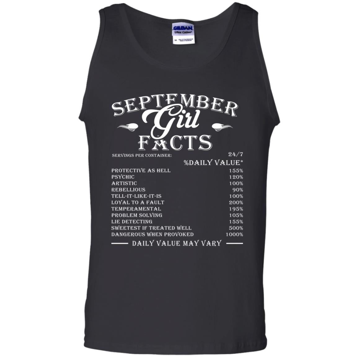 September Girl Facts Facts T-shirt Black