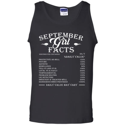 September Girl Facts Facts T-shirt Black