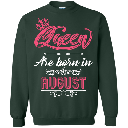 Brithday T-Shirt Queen Are Born In August Forest Green