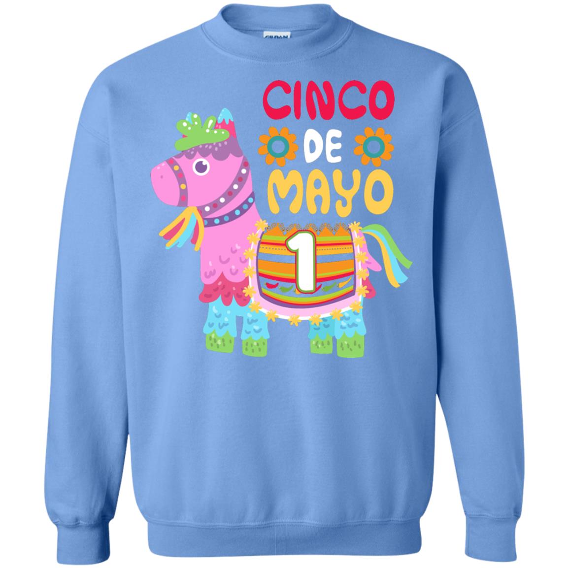 Cinco De Mayo Pinata Jockeys Horse Race 1st Birthday T-shirt Carolina Blue