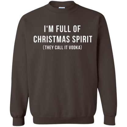 Drinking T-shirt I'm Full Of Christmas Spirit They Call It Vodka Dark Chocolate