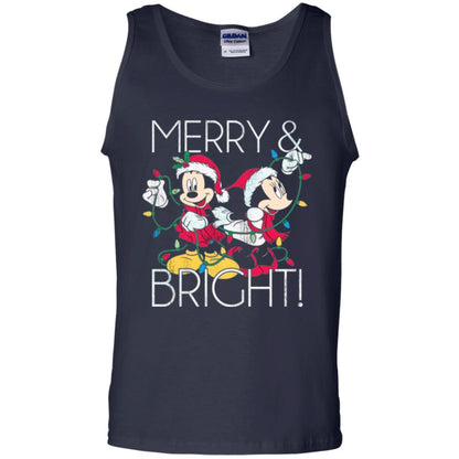 Disney Mickey Mouse T-shirt Merry And Bright Christmas Navy