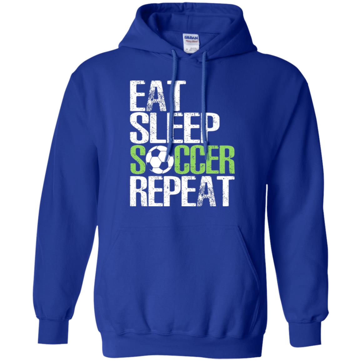 Soccer T-shirt Eat Sleep Soccer Repeat Royal
