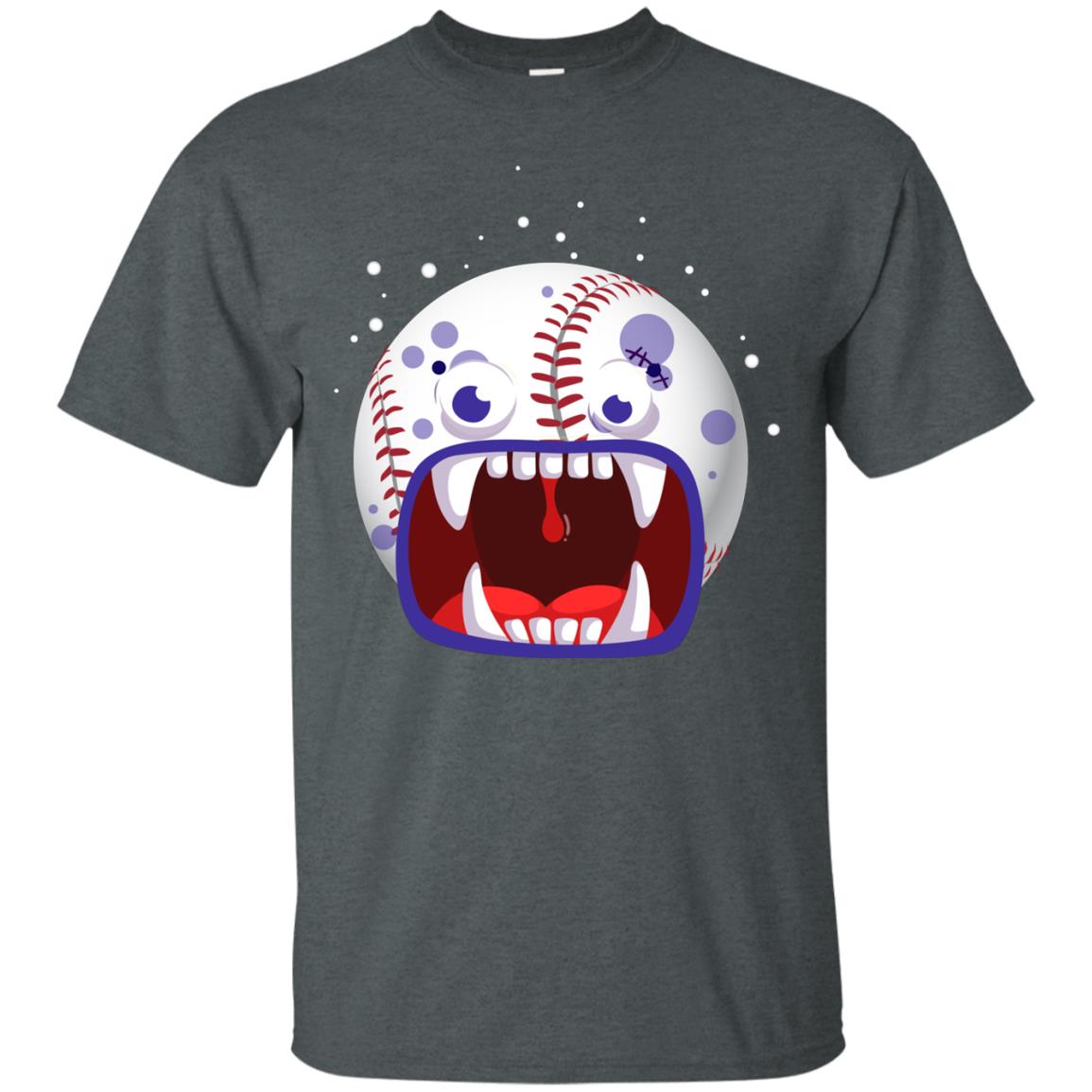 Baseball Halloween Shirt Dark Heather