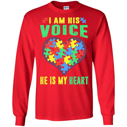 Autism Awareness Shirt He Is My Heart Red