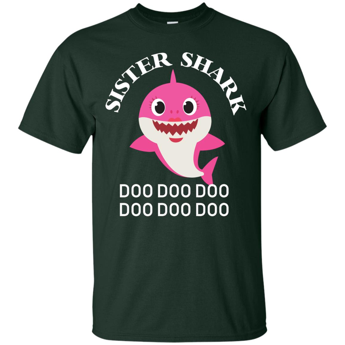 Sister Shark Family Shark Shirt Forest
