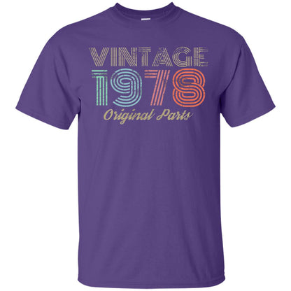 Vintage 1978 T-shirt Retro 70s 40th Birthday Purple