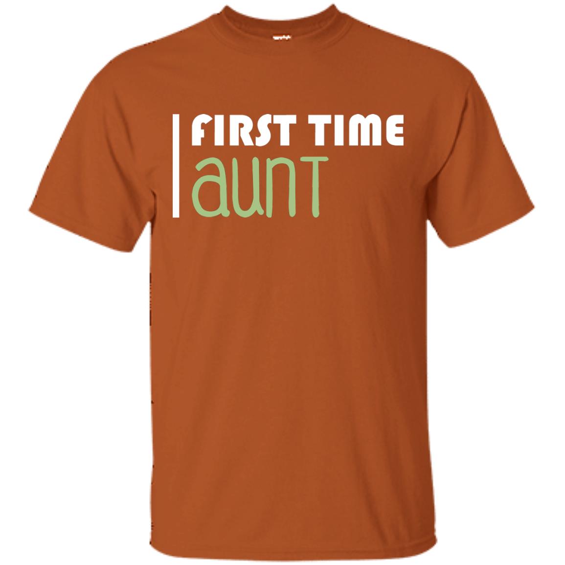 First Time Aunt New Auntie Shirt Texas Orange