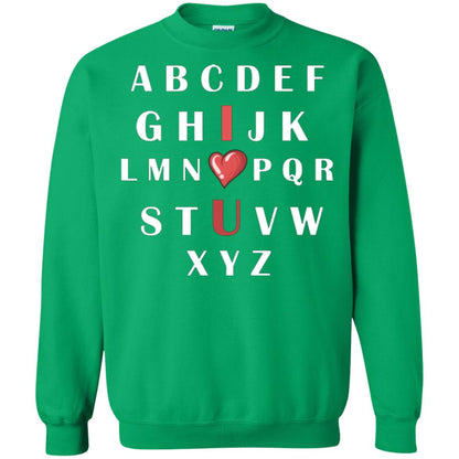 Alphabet I Love You T-shirt Irish Green