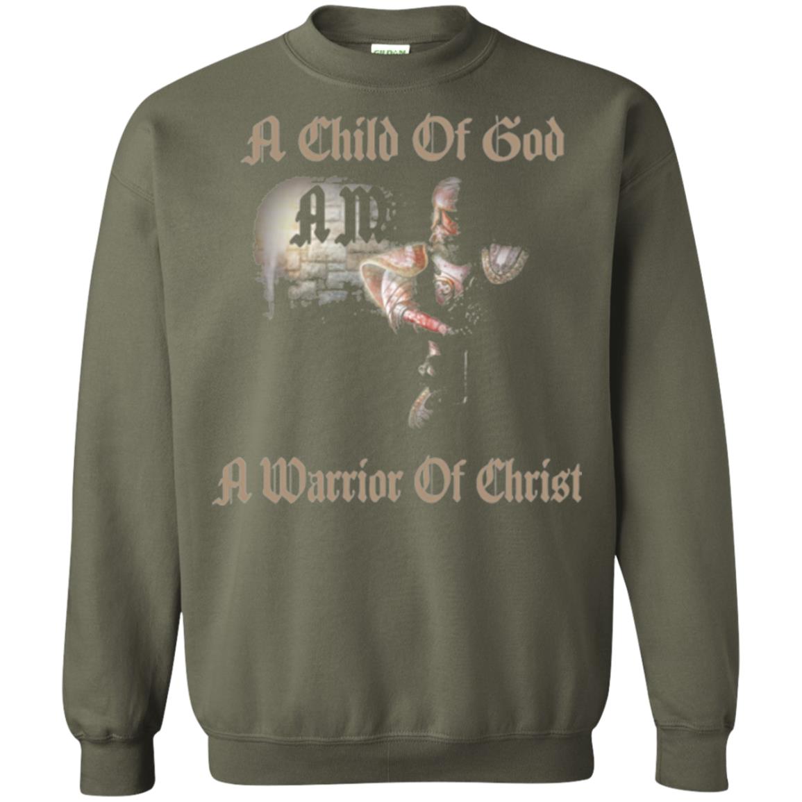 Crusader Knights Templar T-shirt A Child Of God Military Green