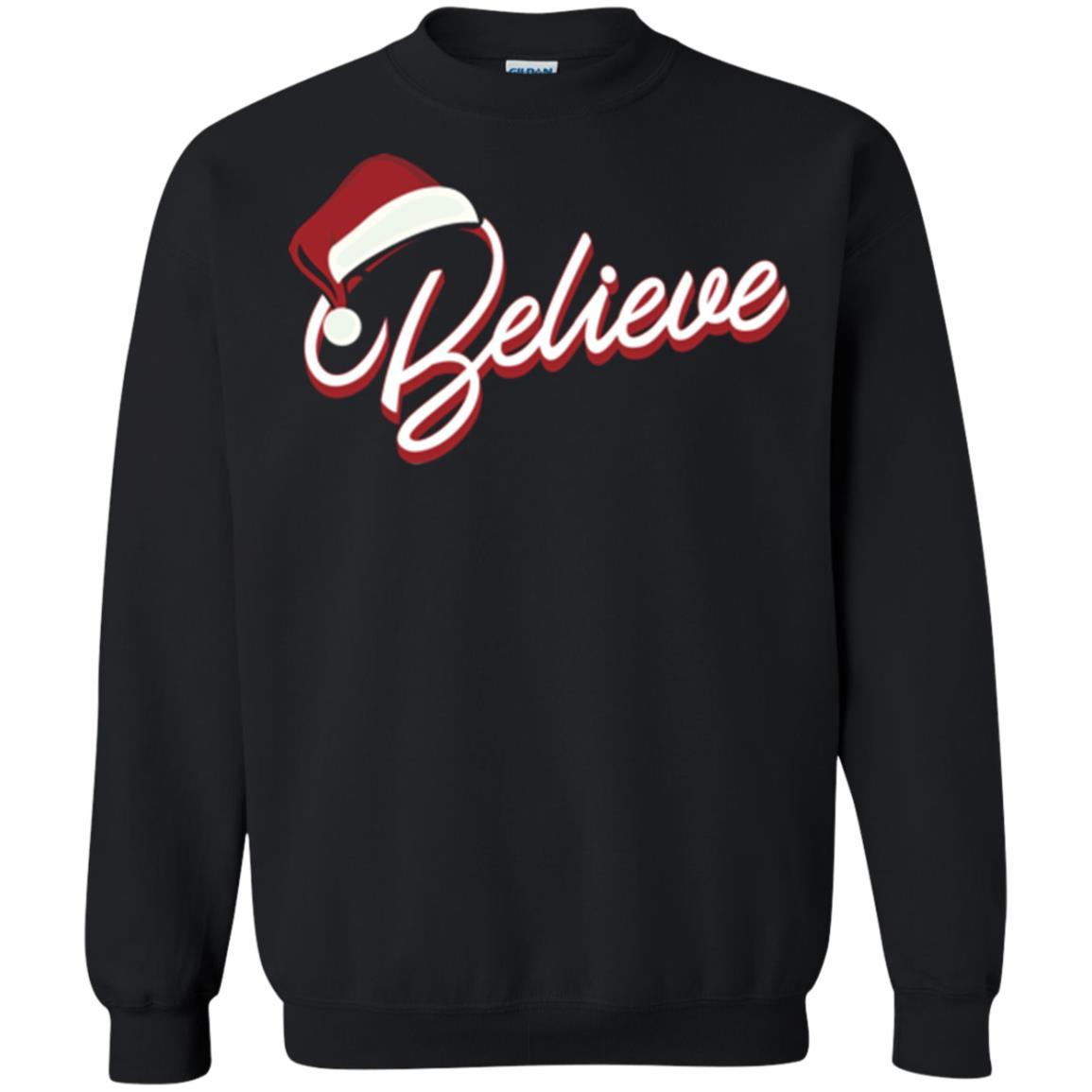 Christmas T-shirt Believe In Santa Claus Black