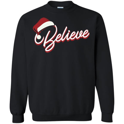 Christmas T-shirt Believe In Santa Claus Black