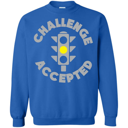 Funny Racing T-shirt Challenge Accepted Yellow Light Car Royal