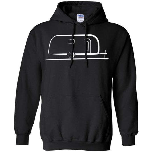 Vintage Airstream Style Streamlined Trailer T-shirt Black
