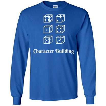 Gamer T-shirt Character Building Rolling Dice Royal
