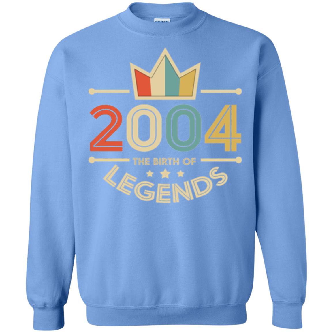 Brithday T-shirt Vintage 2004 The Birth Of Legends Carolina Blue
