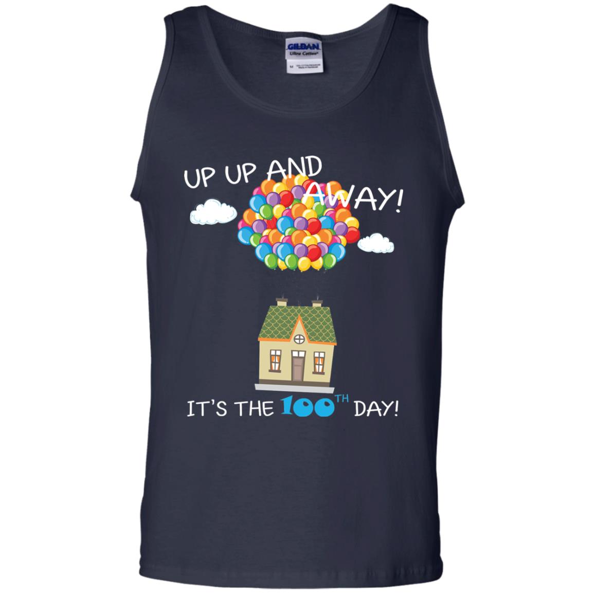 Kindgarten Teacher T-shirt Balloon One Hundred Days Of School Navy