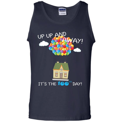 Kindgarten Teacher T-shirt Balloon One Hundred Days Of School Navy