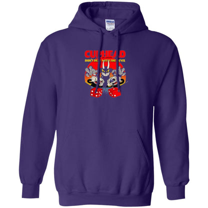 Cuphead And Mugman Devil_s Dice Video Game Graphic T-shirt Purple