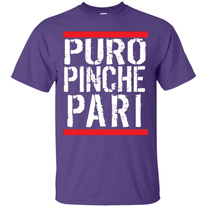 Puro Pinche Pari Party Funny Mexican T-shirt Purple