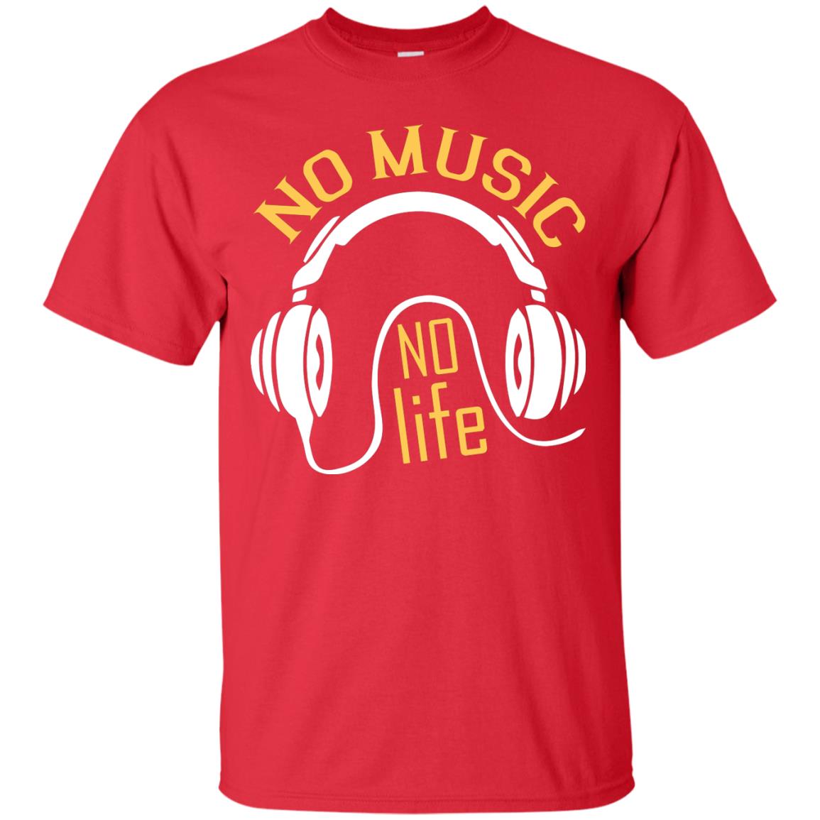 No Music No Life Music Lover Shirt Red