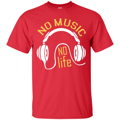 No Music No Life Music Lover Shirt Red