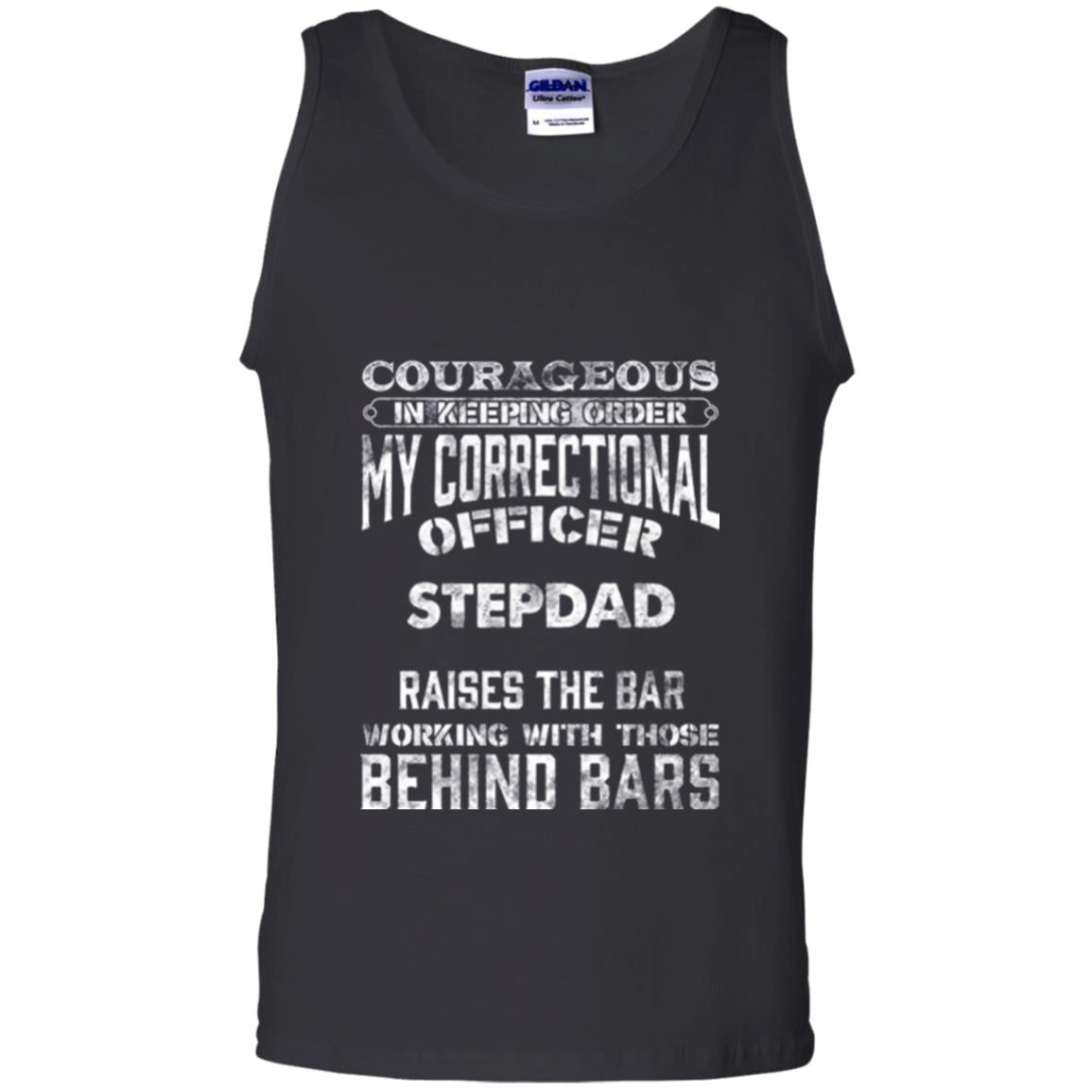 Daddy T-shirt Correctional Officer Step Dad Support Black