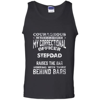 Daddy T-shirt Correctional Officer Step Dad Support Black