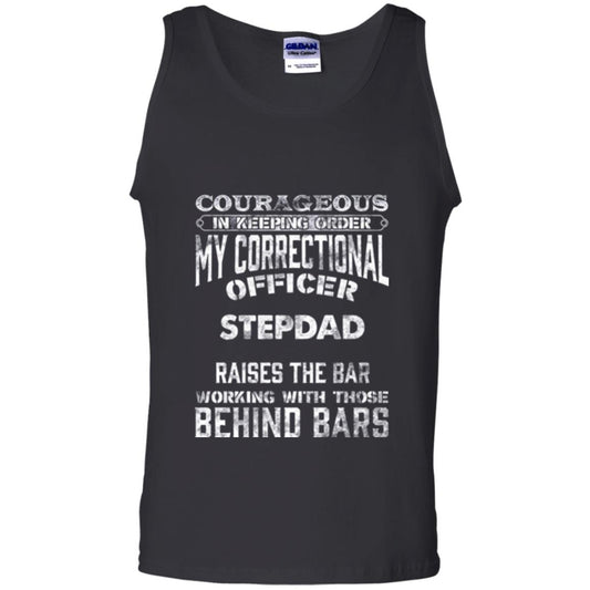Daddy T-shirt Correctional Officer Step Dad Support Black