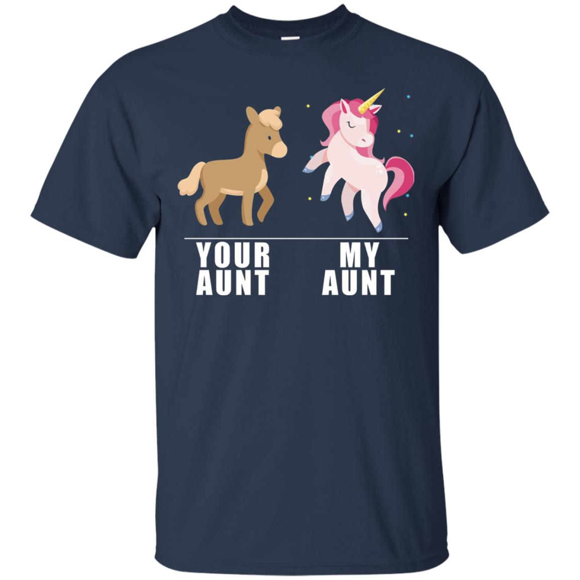 Your Aunt My Aunt Unicorn T-shirt Navy