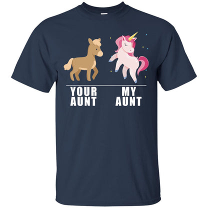 Your Aunt My Aunt Unicorn T-shirt Navy