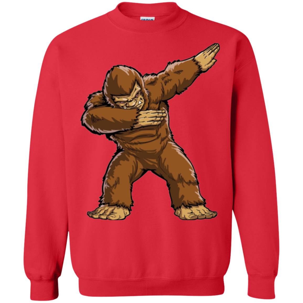 Monkey T-shirt Bigfoot Sasquatch Dabbing Red