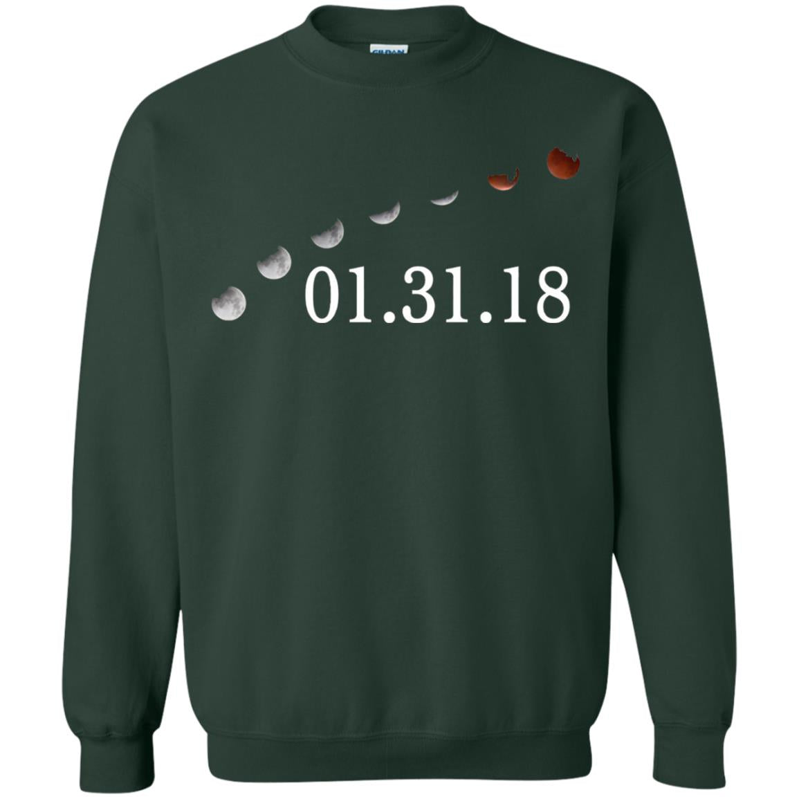 Usa Total Lunar Eclipse On January 31, 2018 T-shirt Forest Green