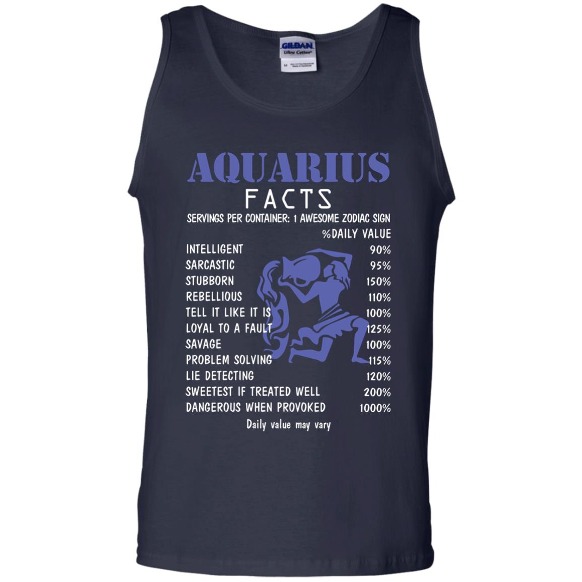 Aquarius Facts 1 Awesome Zodiac Sign Gift Shirt Fo Aquarius Horoscope Navy