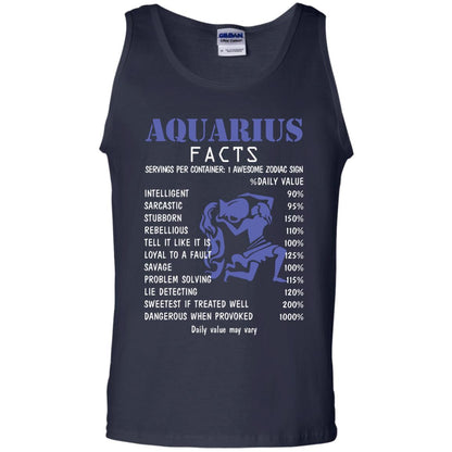 Aquarius Facts 1 Awesome Zodiac Sign Gift Shirt Fo Aquarius Horoscope Navy